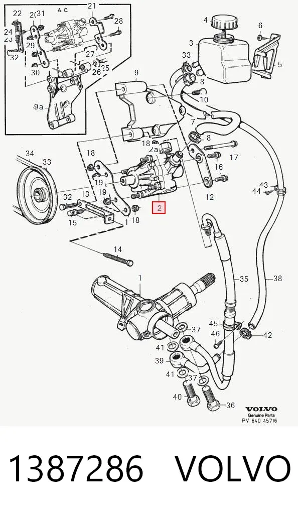 Насос ГУР 1387286 Volvo