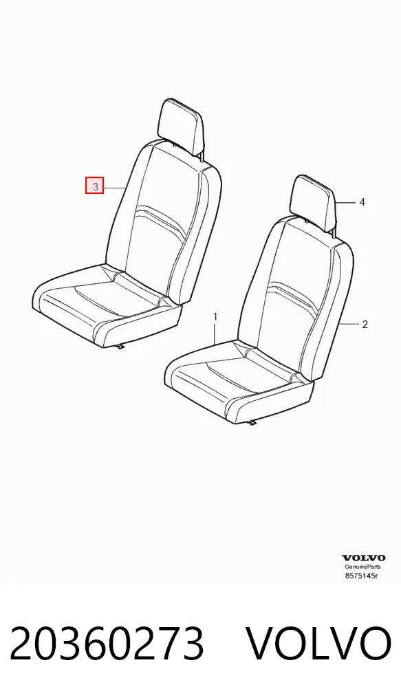 Фара протитуманна, ліва 20360273 Volvo