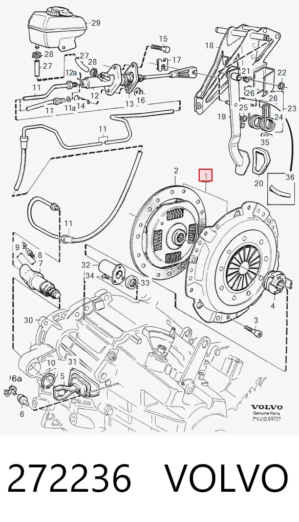 Корзина зчеплення 272236 Volvo