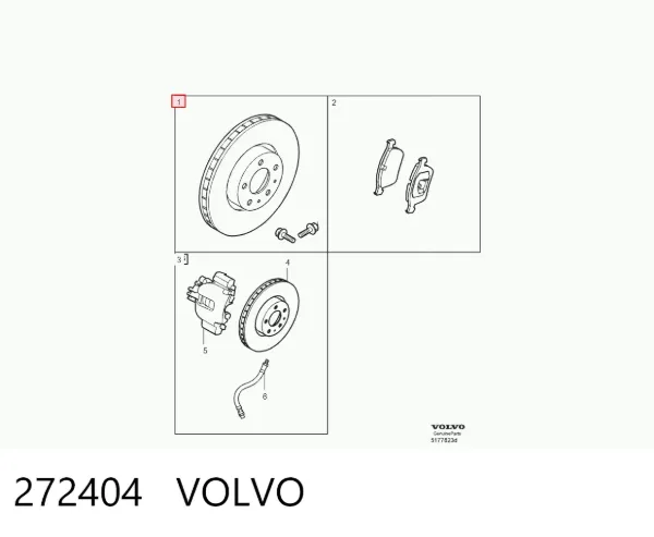 Гальмівні диски передні 272404 Volvo