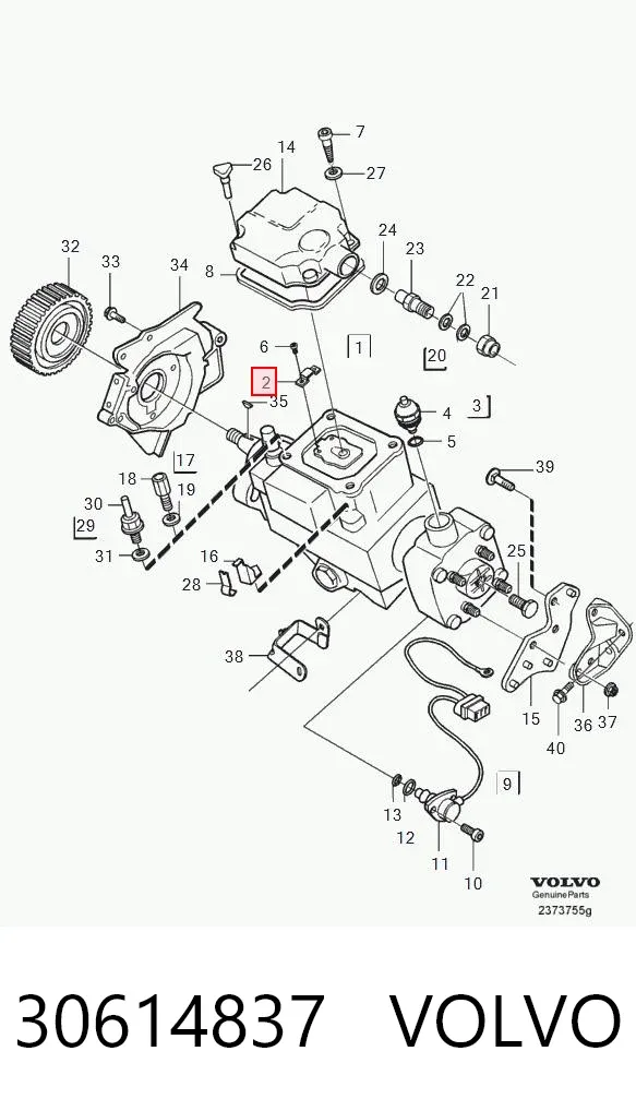 Датчик температури палива 30614837 Volvo
