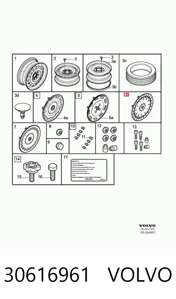 Ковпаки 30616961 Volvo
