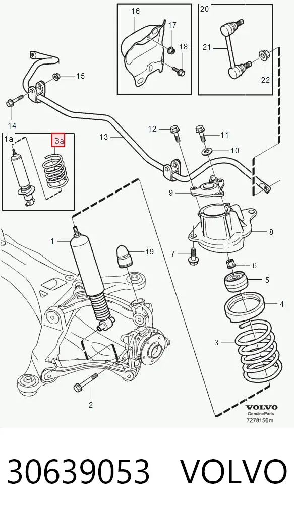 Задні пружини 30639053 Volvo
