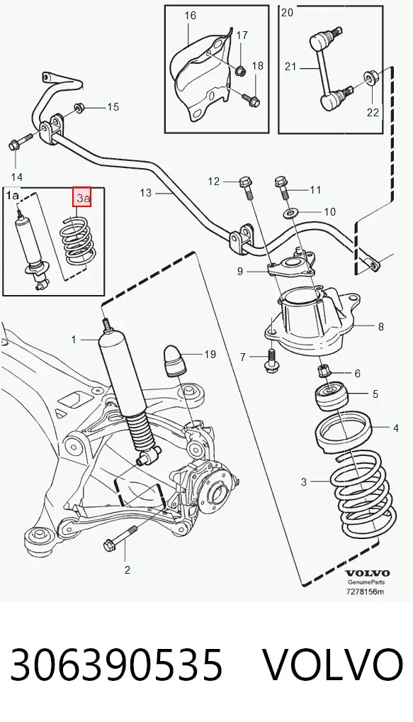 Задні пружини 306390535 Volvo