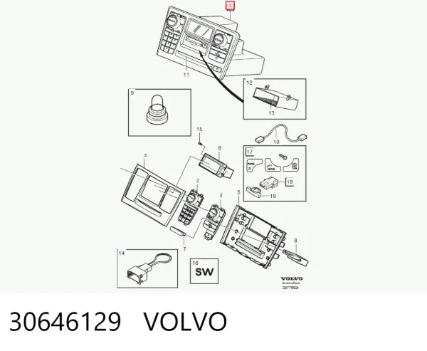 Магнітола 30646129 Volvo