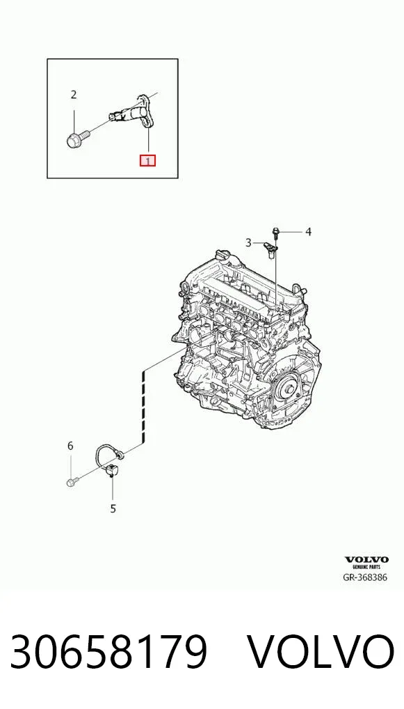 Датчик колінвала 30658179 Volvo