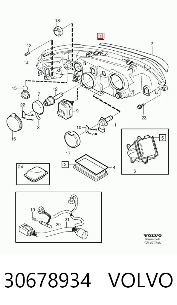 Фара права 30678934 Volvo