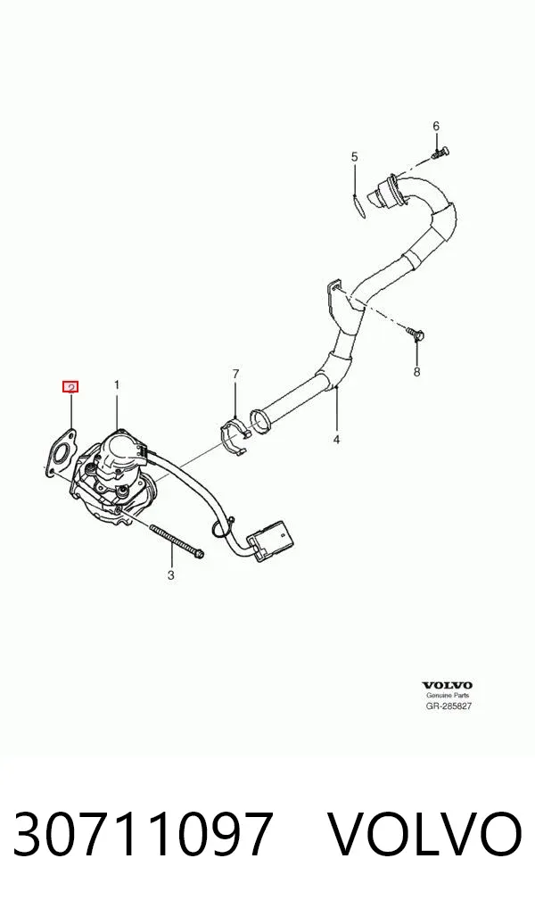Прокладка EGR-клапана рециркуляції 30711097 Volvo