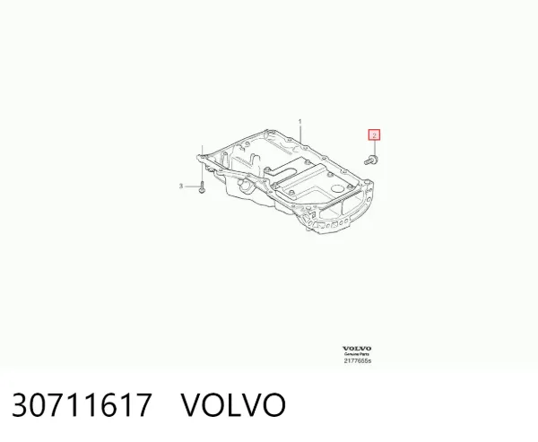 Пробка піддона двигуна 30711617 Volvo