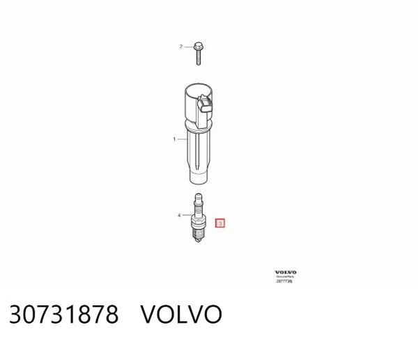 Свічки запалювання 30731878 Volvo