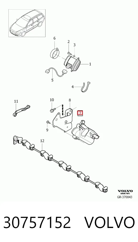 Регулятор дросельної заслінки 30757152 Volvo