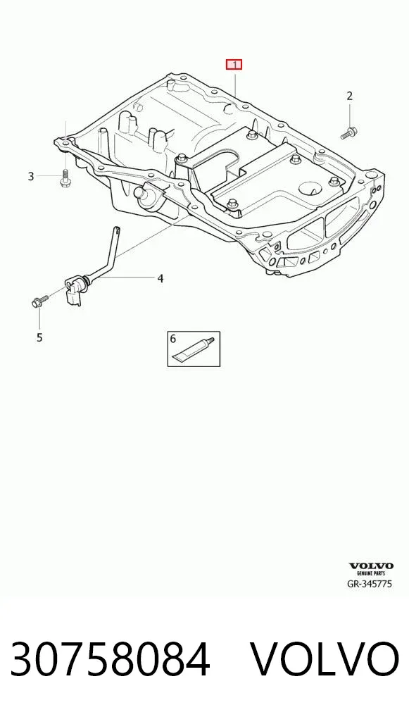 Піддон масляний картера двигуна 30758084 Volvo