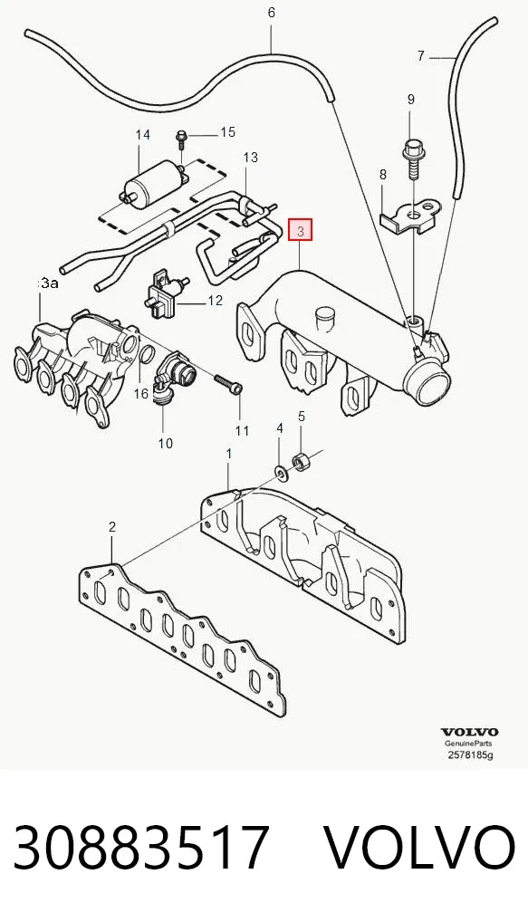 Впускний колектор 30883517 Volvo
