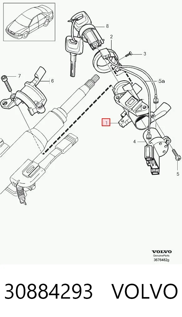 Замок запалювання 30884293 Volvo
