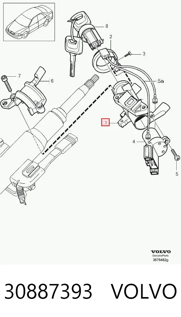 Замок запалювання 30887393 Volvo