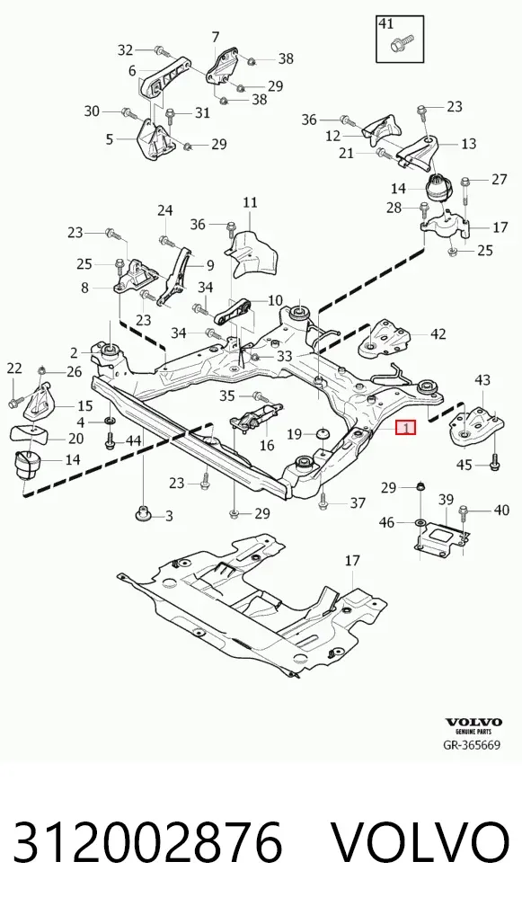 Підрамник передній 312002876 Volvo