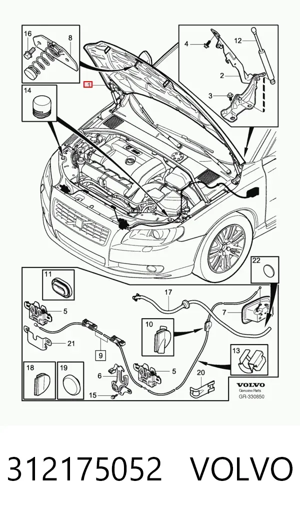 Капот 312175052 Volvo