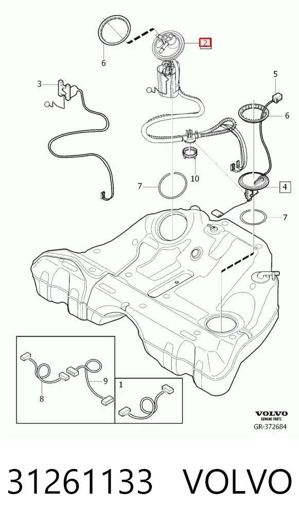 Насос паливний електричний 31261133 Volvo