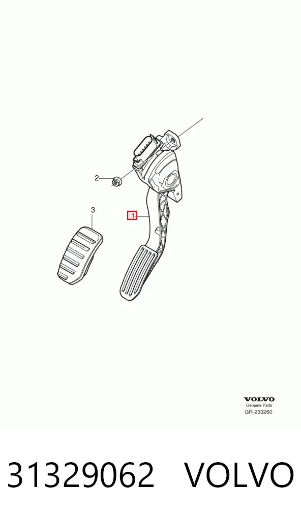 Педаль газу 31329062 Volvo