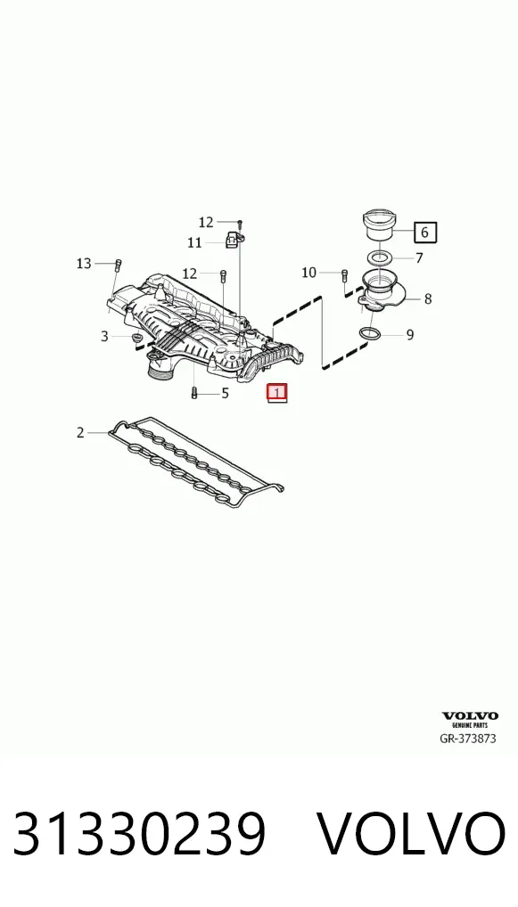 Впускний колектор 31330239 Volvo