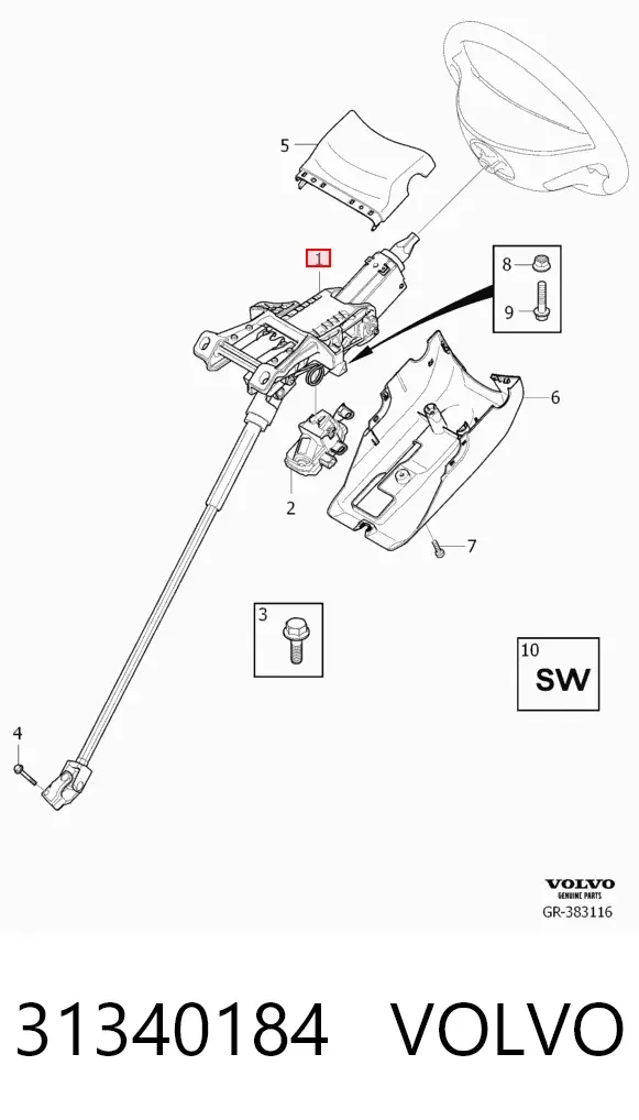 Рульова колонка 31340184 Volvo