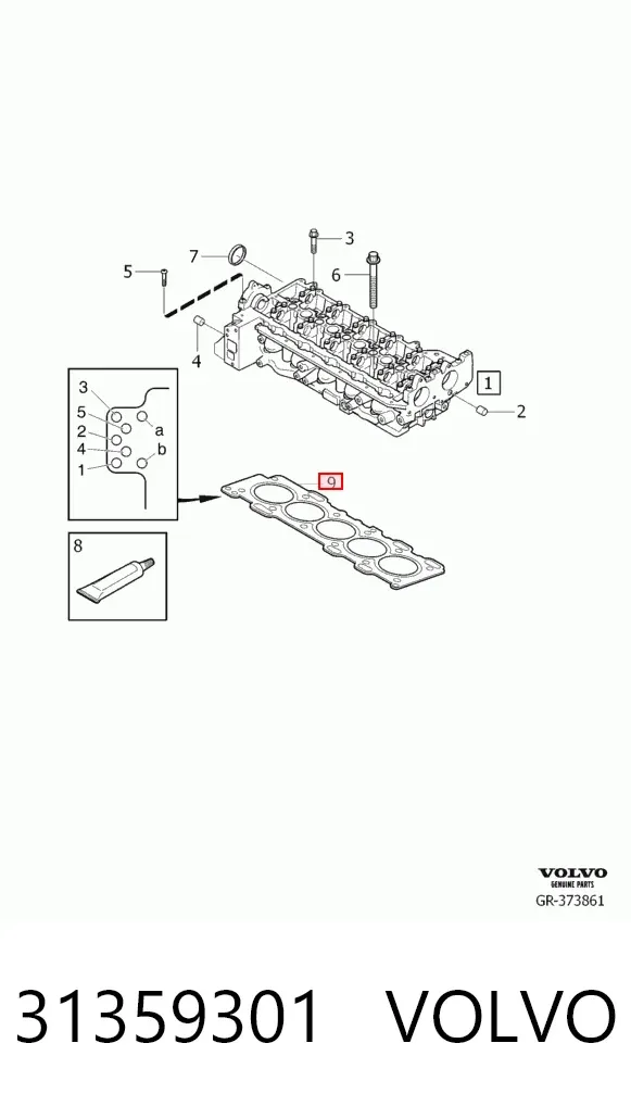 Прокладка ГБЦ 31359301 Volvo