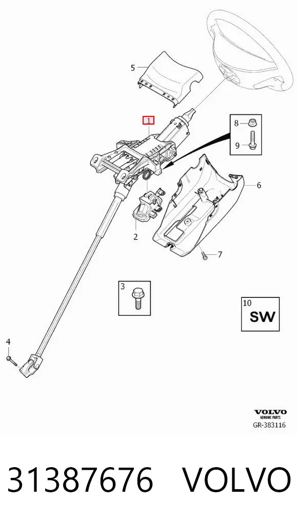 Рульова колонка 31387676 Volvo