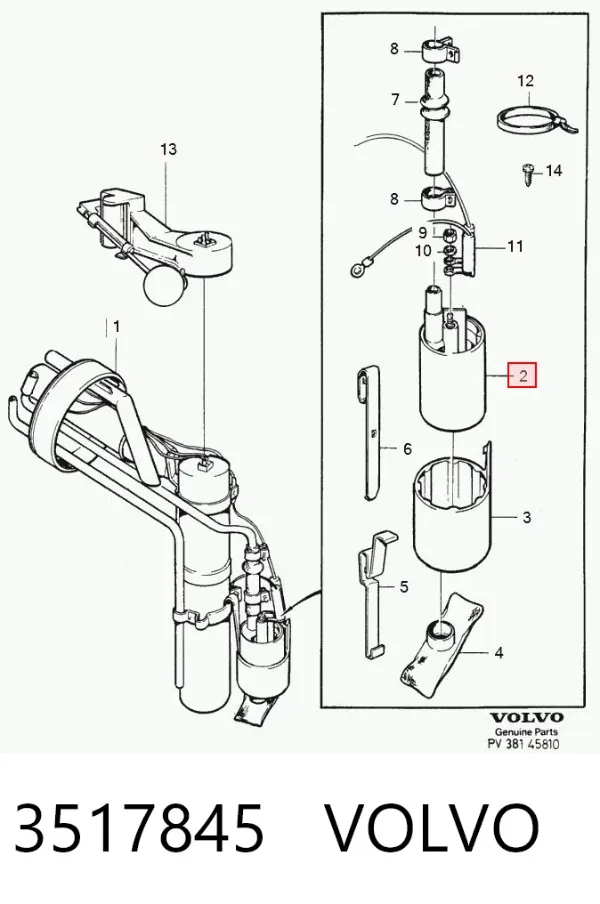 Насос паливний електричний 3517845 Volvo