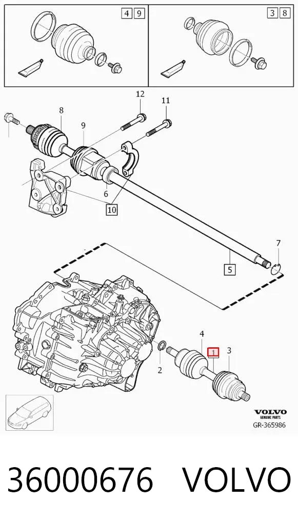 Ліва піввісь 36000676 Volvo