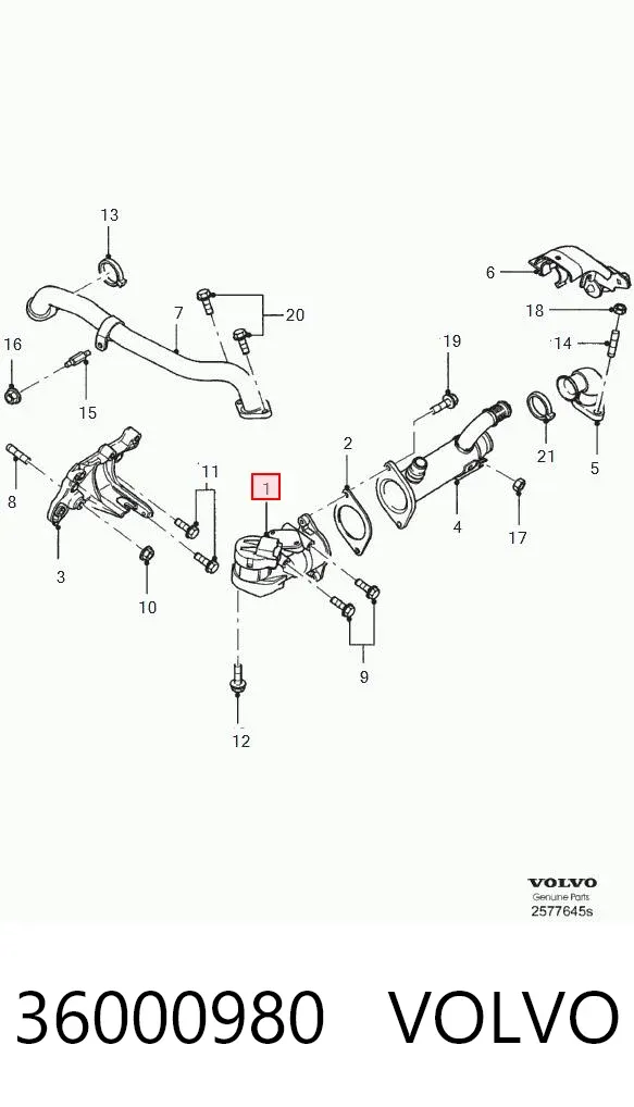 Клапан ЄГР 36000980 Volvo