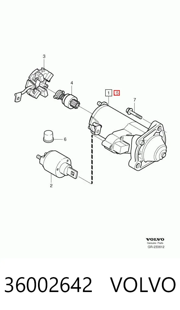 Стартер 36002642 Volvo