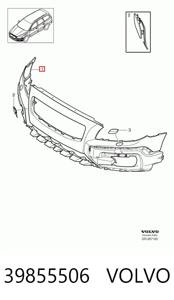 Передній бампер 39855506 Volvo