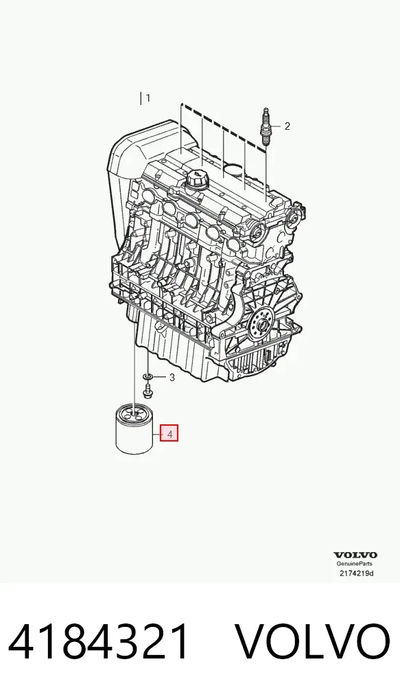 Масляний фільтр 4184321 Volvo