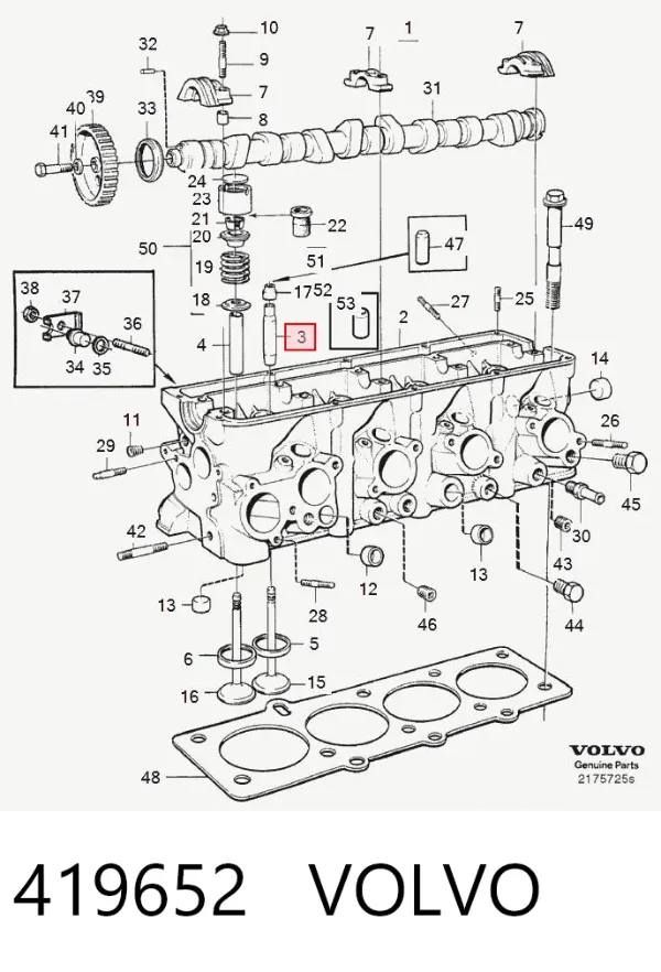 Направляюча клапанів 419652 Volvo