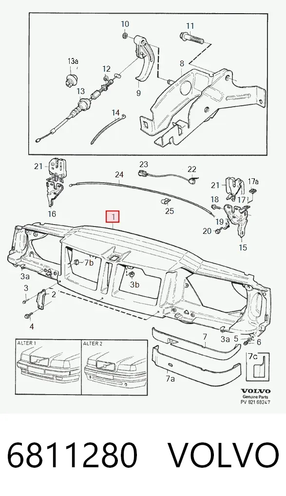 Рамка радіатора Volvo 850 LS