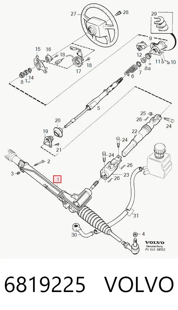 Рульова рейка 6819225 Volvo