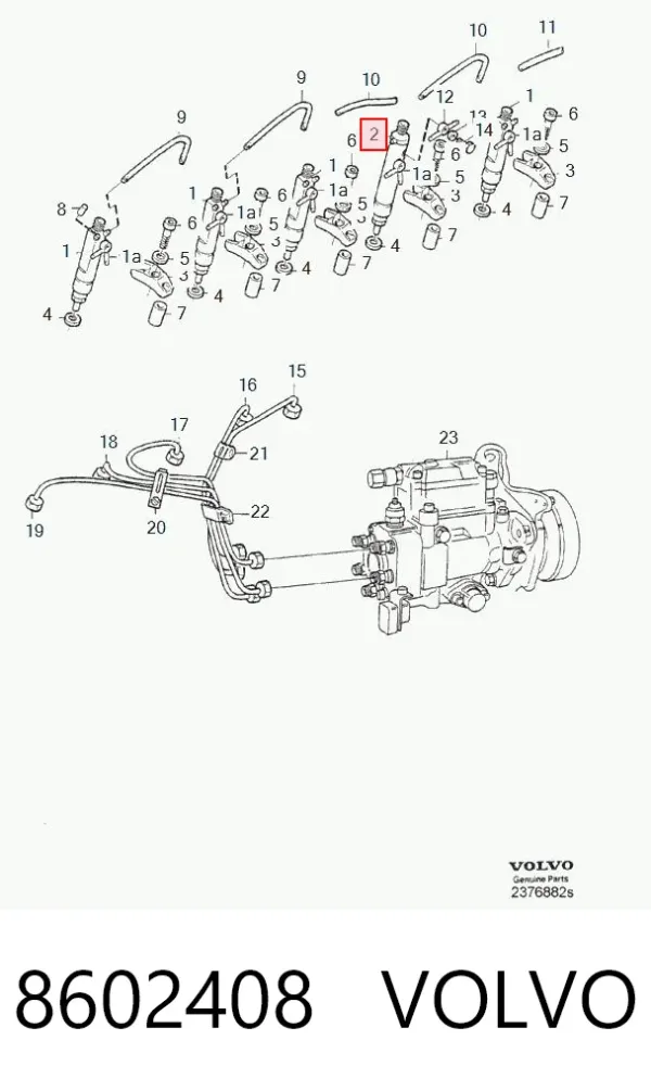 Паливні форсунки 8602408 Volvo
