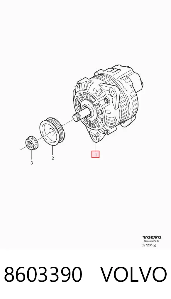 Генератор 8603390 Volvo