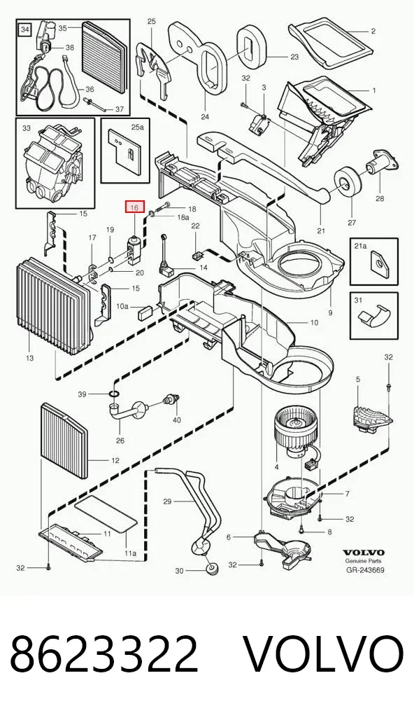 Клапан TRV, кондиціонера 8623322 Volvo