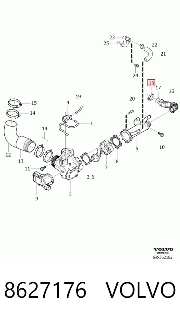 Торсіон передній правий 8627176 Volvo