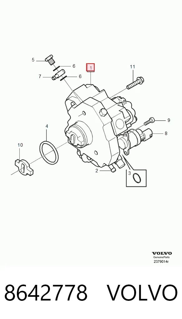 Паливний насос високого тиску 8642778 Volvo