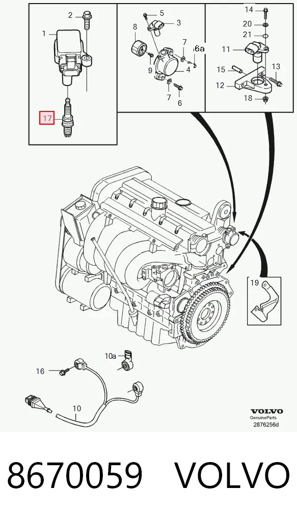 Свічки запалювання 8670059 Volvo