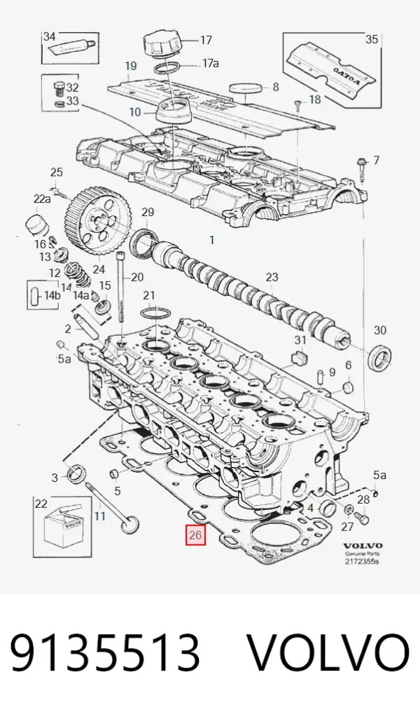 Прокладка ГБЦ 9135513 Volvo