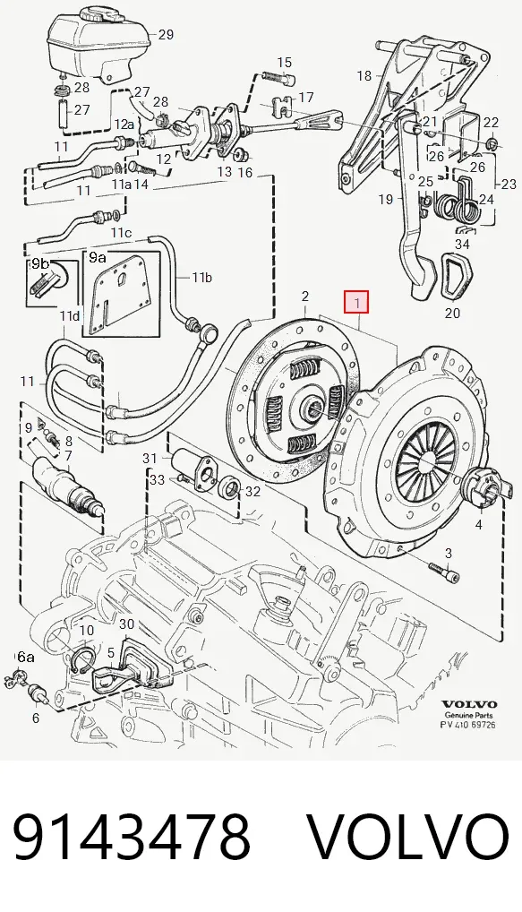 Зчеплення 9143478 Volvo