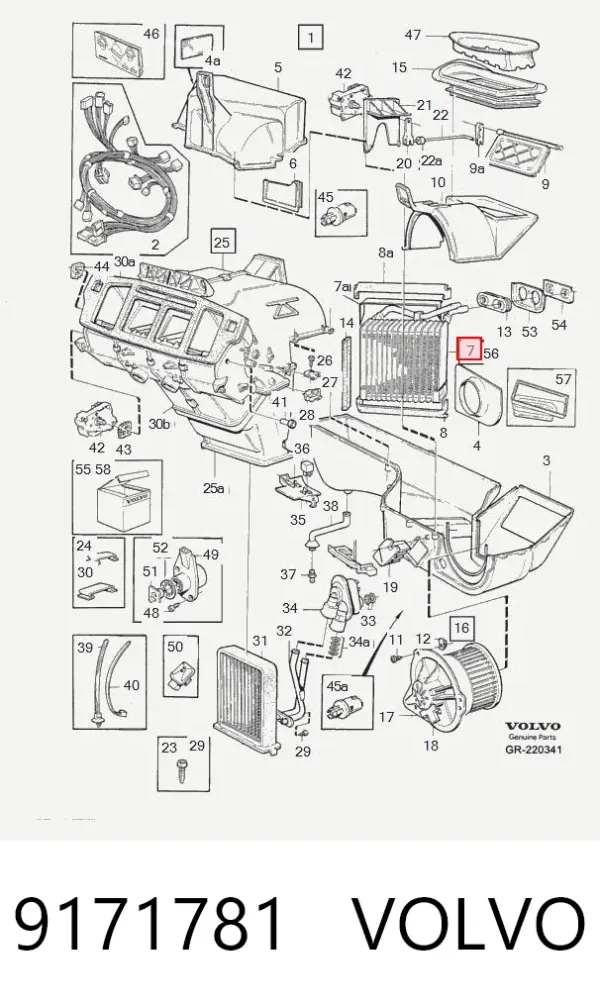 Випаровувач кондиціонера 9171781 Volvo