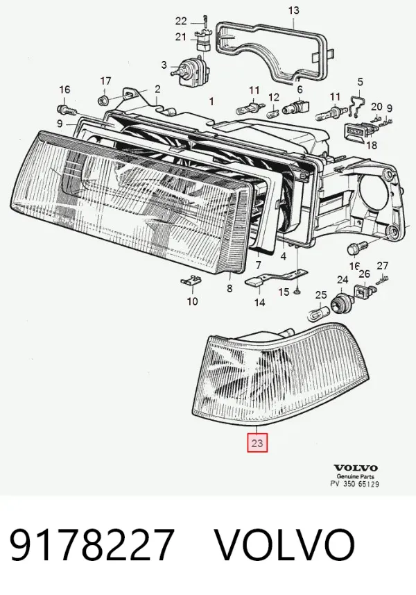 Вказівник повороту лівий 9178227 Volvo