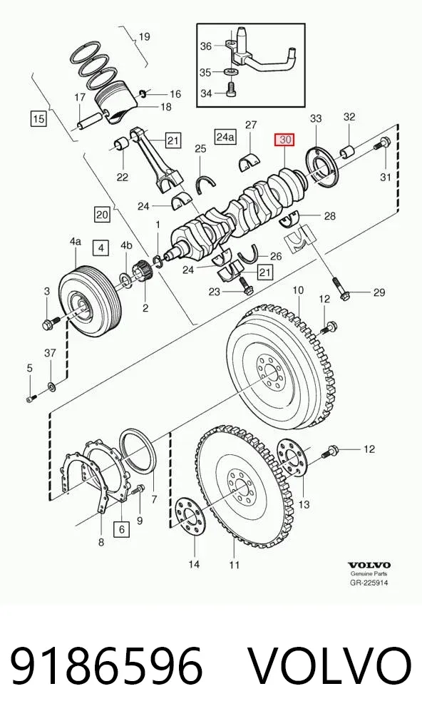 Колінвал 9186596 Volvo