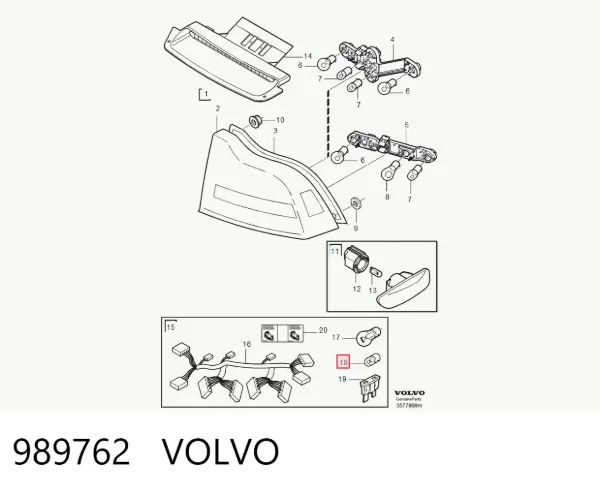 Лампочка 989762 Volvo