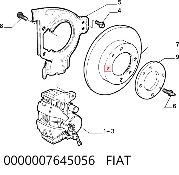 Гальмівні диски передні 0000007645056 Fiat/Alfa/Lancia