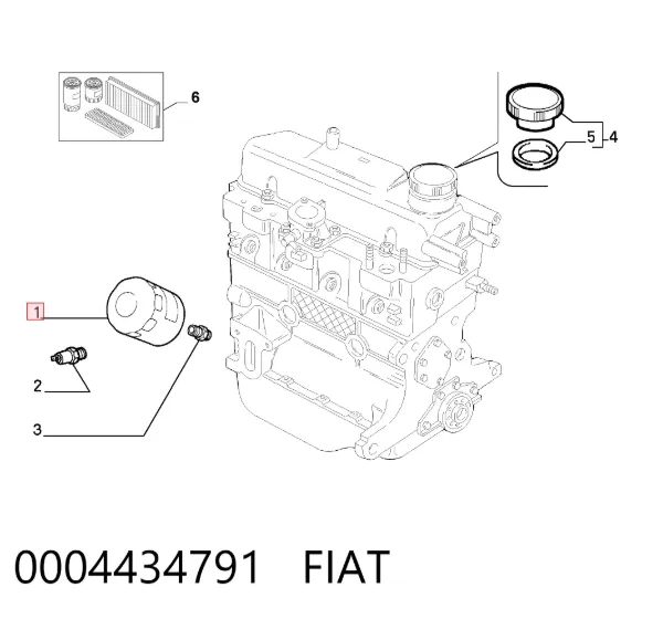 Масляний фільтр 0004434791 Fiat/Alfa/Lancia